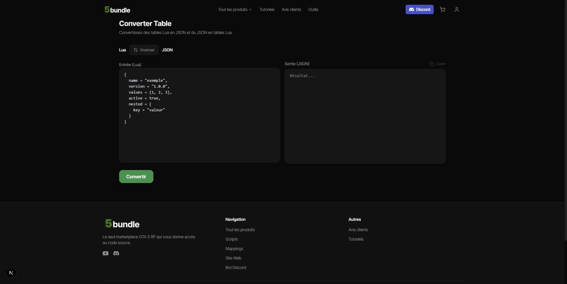 Converter Table