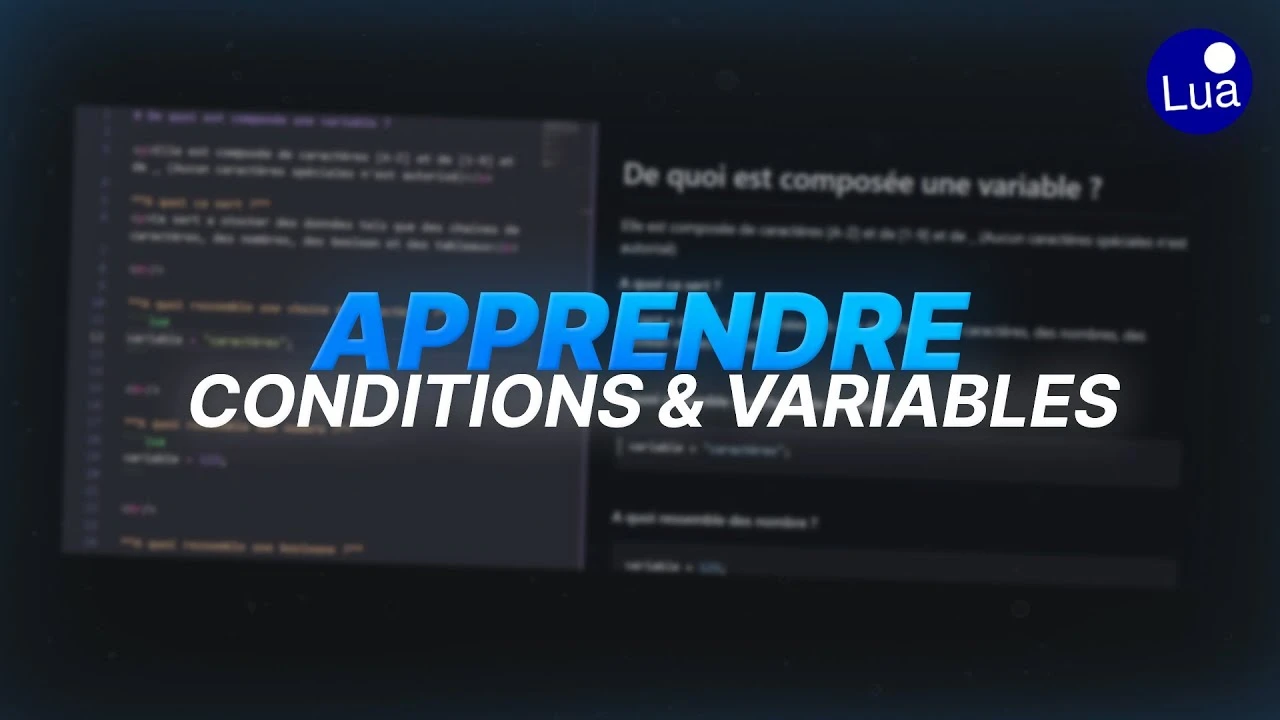 LUA - LES VARIABLES & CONDITIONS